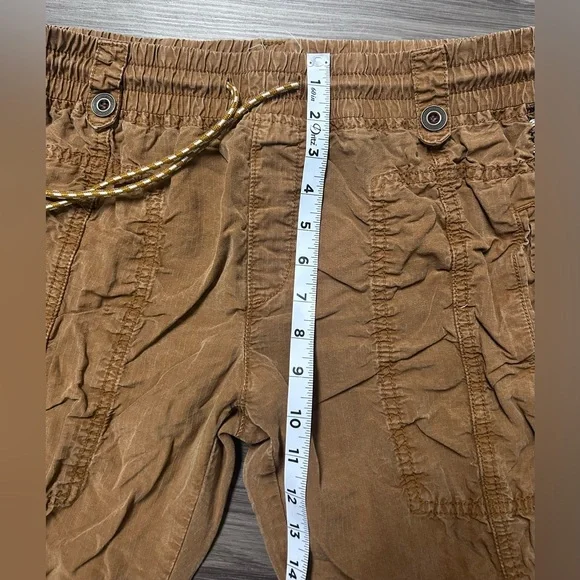 By Anthropologie Elastic Tie Waist Jogger Pants Women's Small Brown - Picture 4 of 9